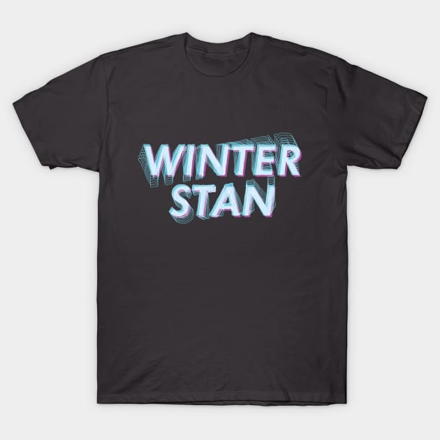 AESPA winter stan name futuristic text glitch MY | Morcaworks T-Shirt by Oricca